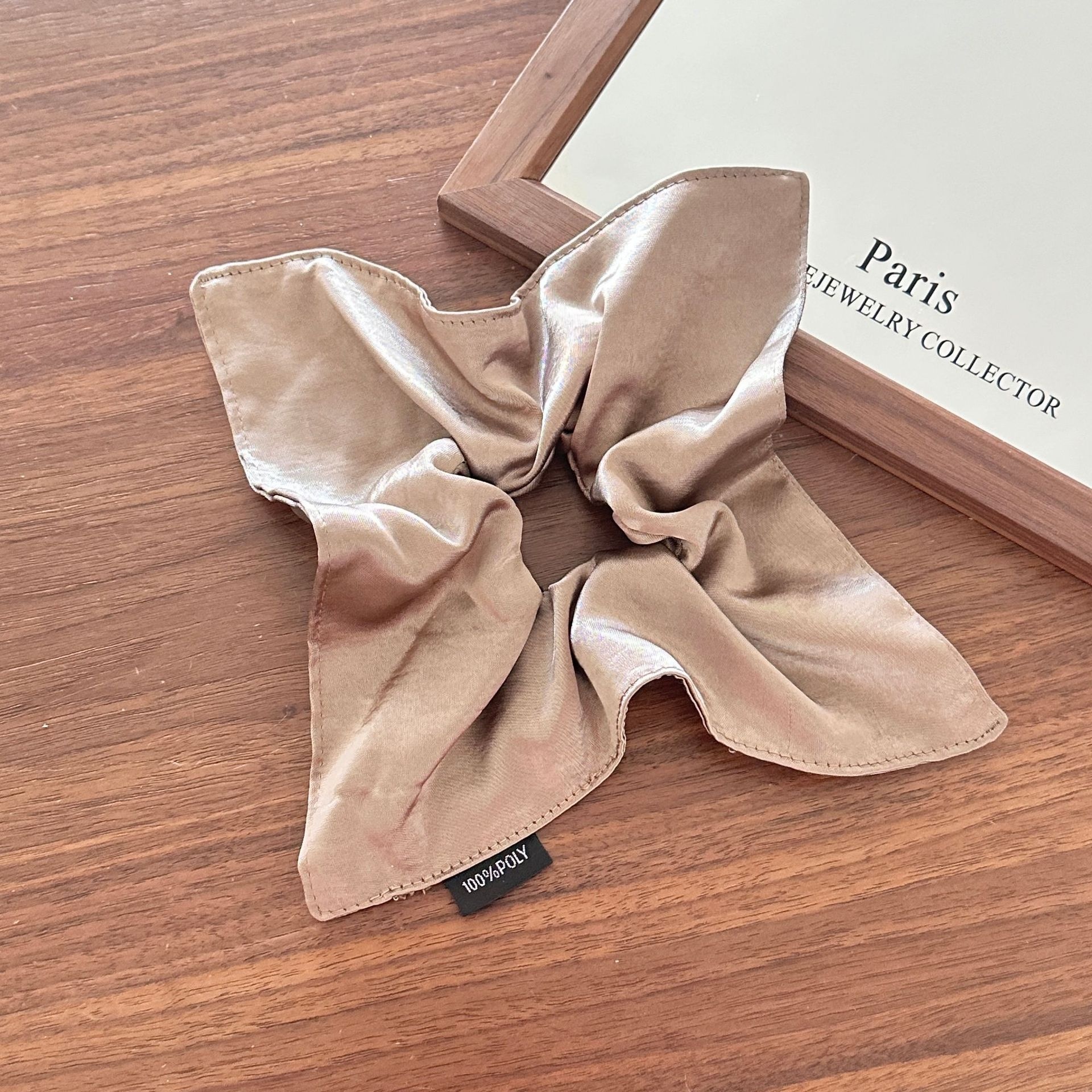 Girls Cloth Scarf Scrunchies Pastoral Fruit Hair Band Rose Red