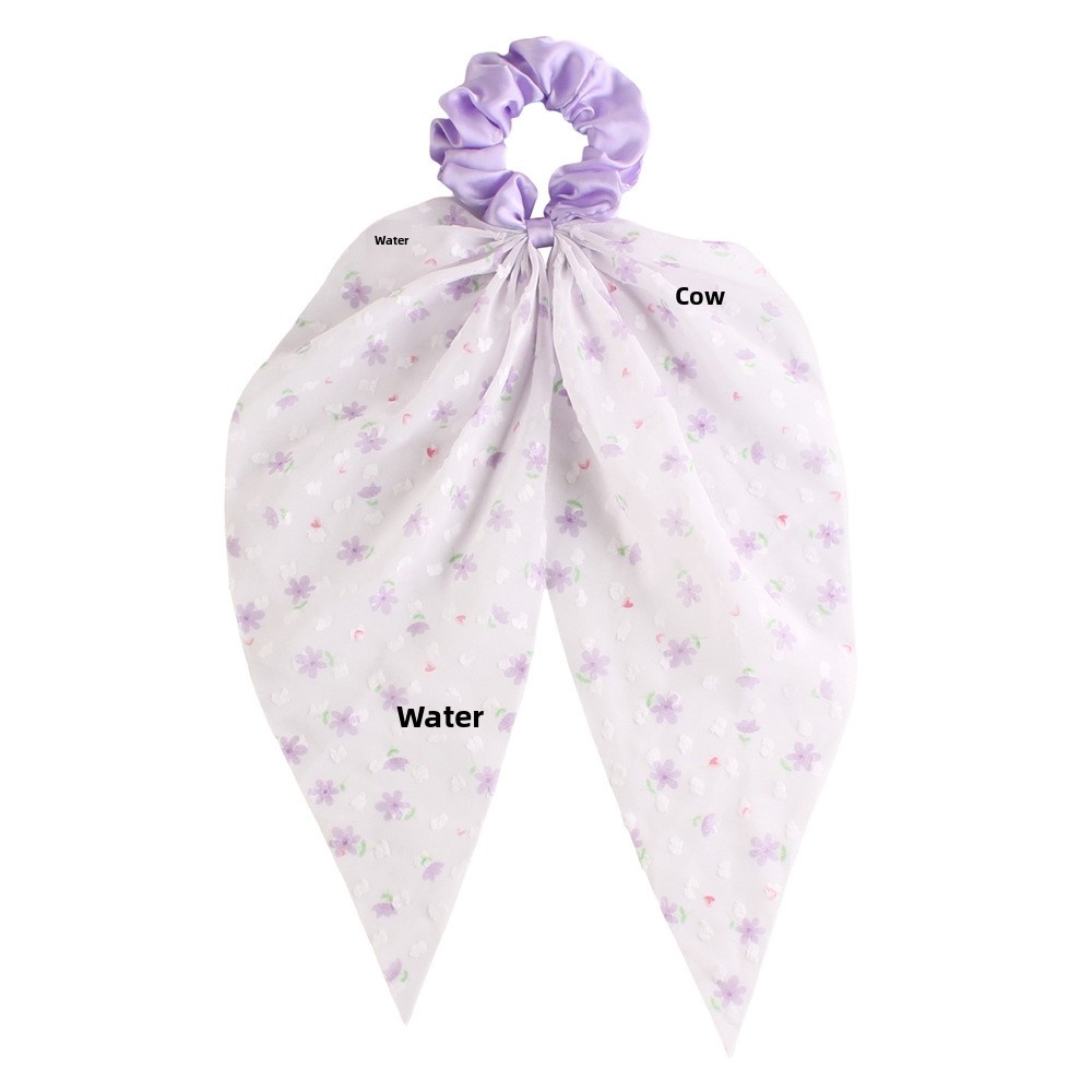 Women's Everyday Gauze Bowknot Hair Tie Scrunchie Colorful Ditsy Floral