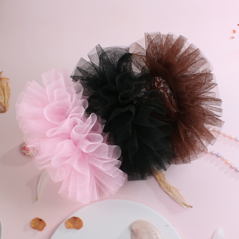 Women's Tulle Lace Multi-Layer Scrunchie Ballet Style Volumizing Hair Tie