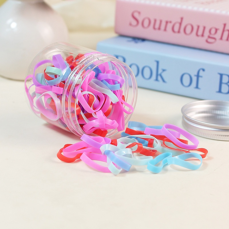 Girls High Elastic Thickened Canned Hair Ties Colorful Rubber Bands