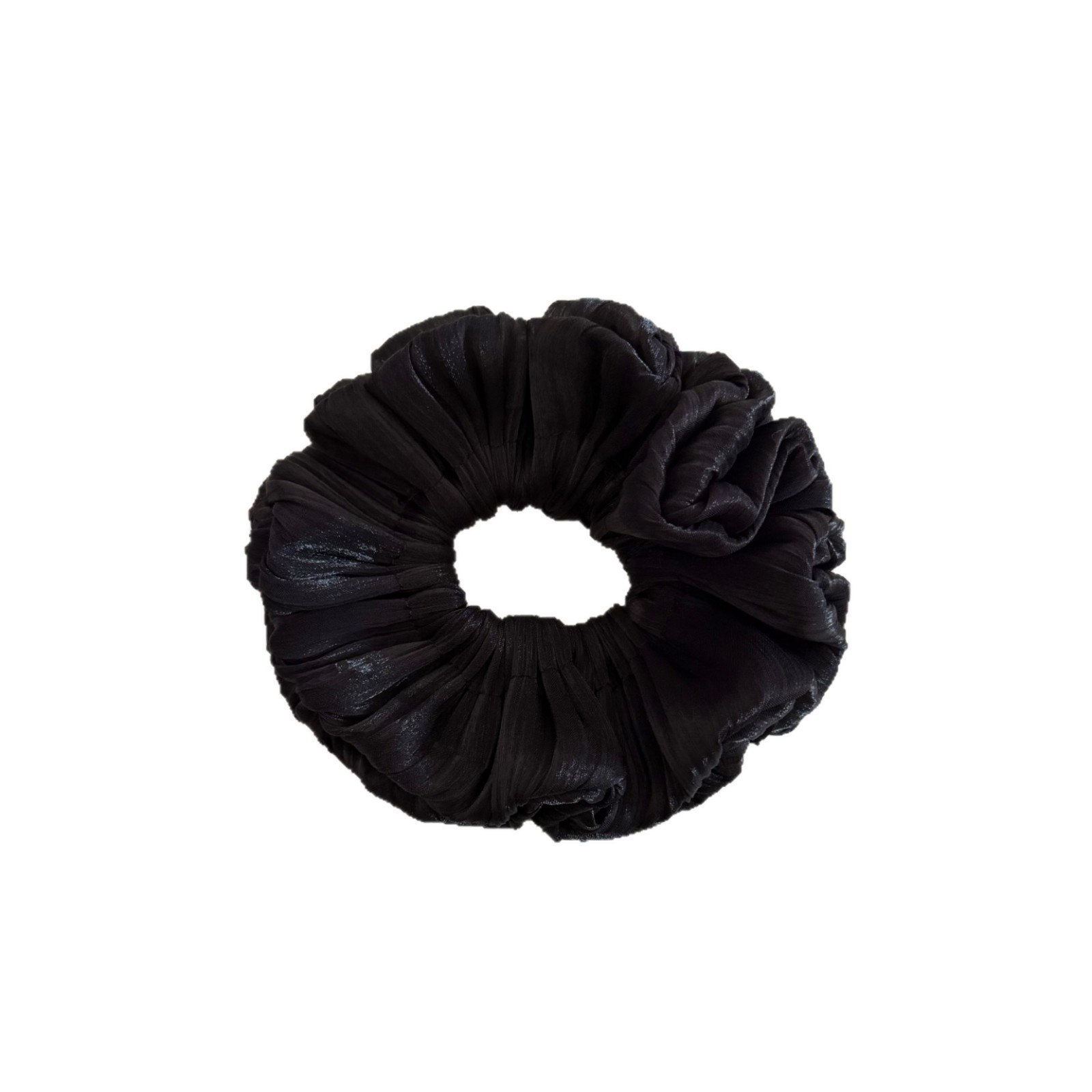 Women's Spring French Style Organza Hair Tie Scrunchie Solid Red