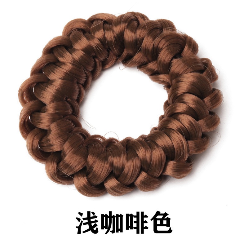 Women's Volumizing Braided Wig Bun Hair Ring Elastic Twist Pattern