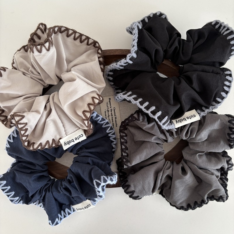 Women's Hand-sewn Knitted Hairband Solid Color Lazy Style Fabric Headband