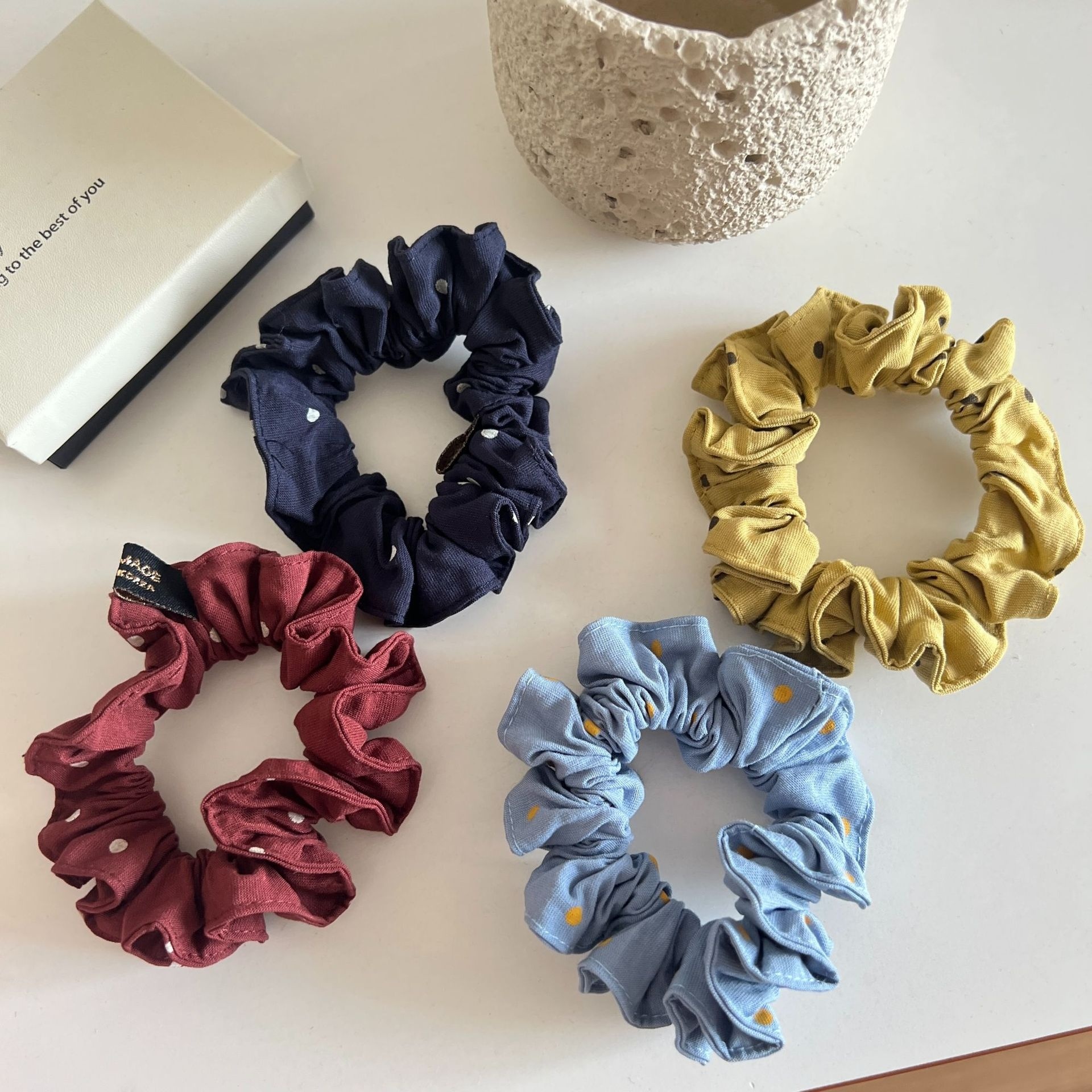 Women's Casual Cloth Elastic Hair Band Accessories Polka Dots