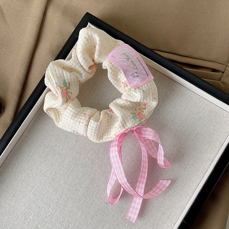 Women's Sweet Cloth Hair Tie for Holiday Street Solid Color Leopard