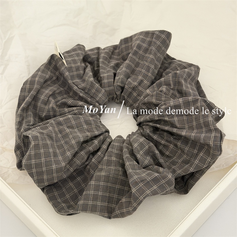 Women's Daily Wear Preppy Cloth Hair Tie Scrunchie Classic Plaid