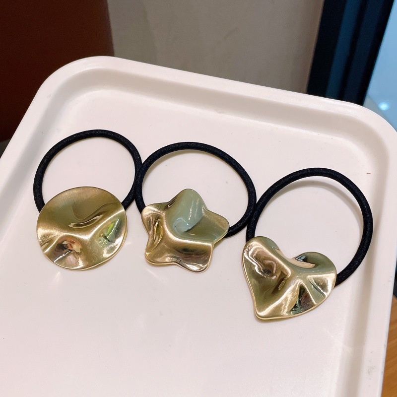Women's Alloy Elastic Ponytail Hair Tie Geometric Heart Shape
