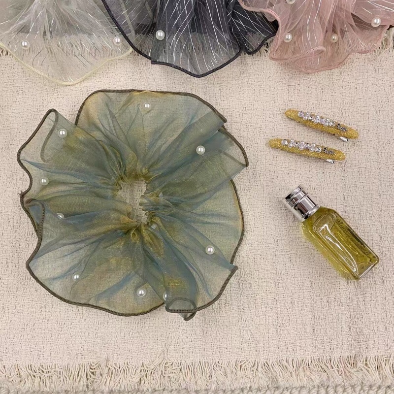 Women's Spring Fairy Cotton Bubble Braid Hair Rope French Pearl