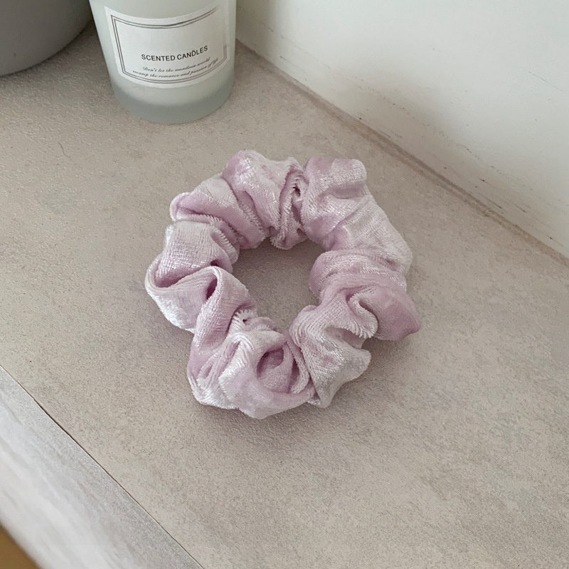 Women's Retro Velvet Hair Tie Scrunchie For Autumn Winter Solid Color