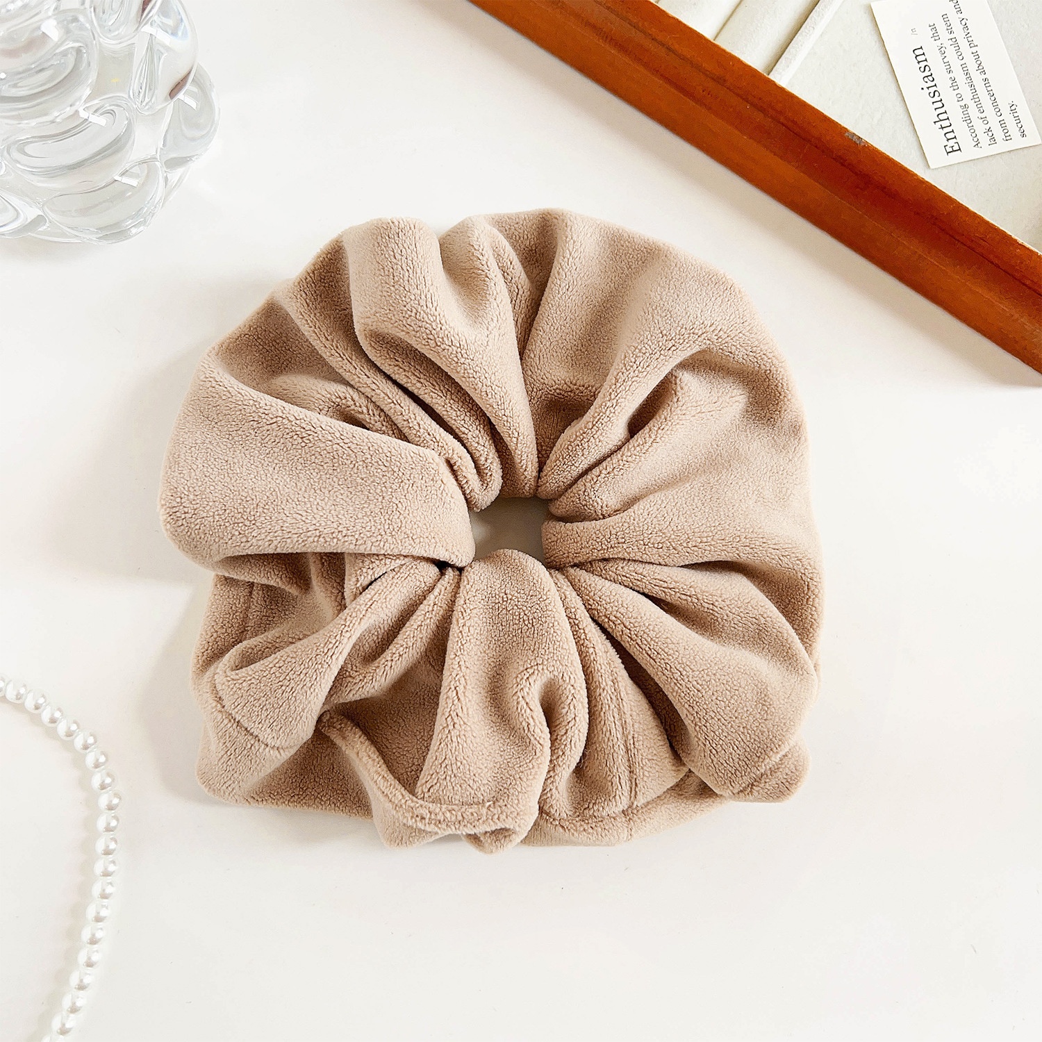 Women's Retro Velvet Hair Ties Autumn Winter Plush Knit Scrunchies