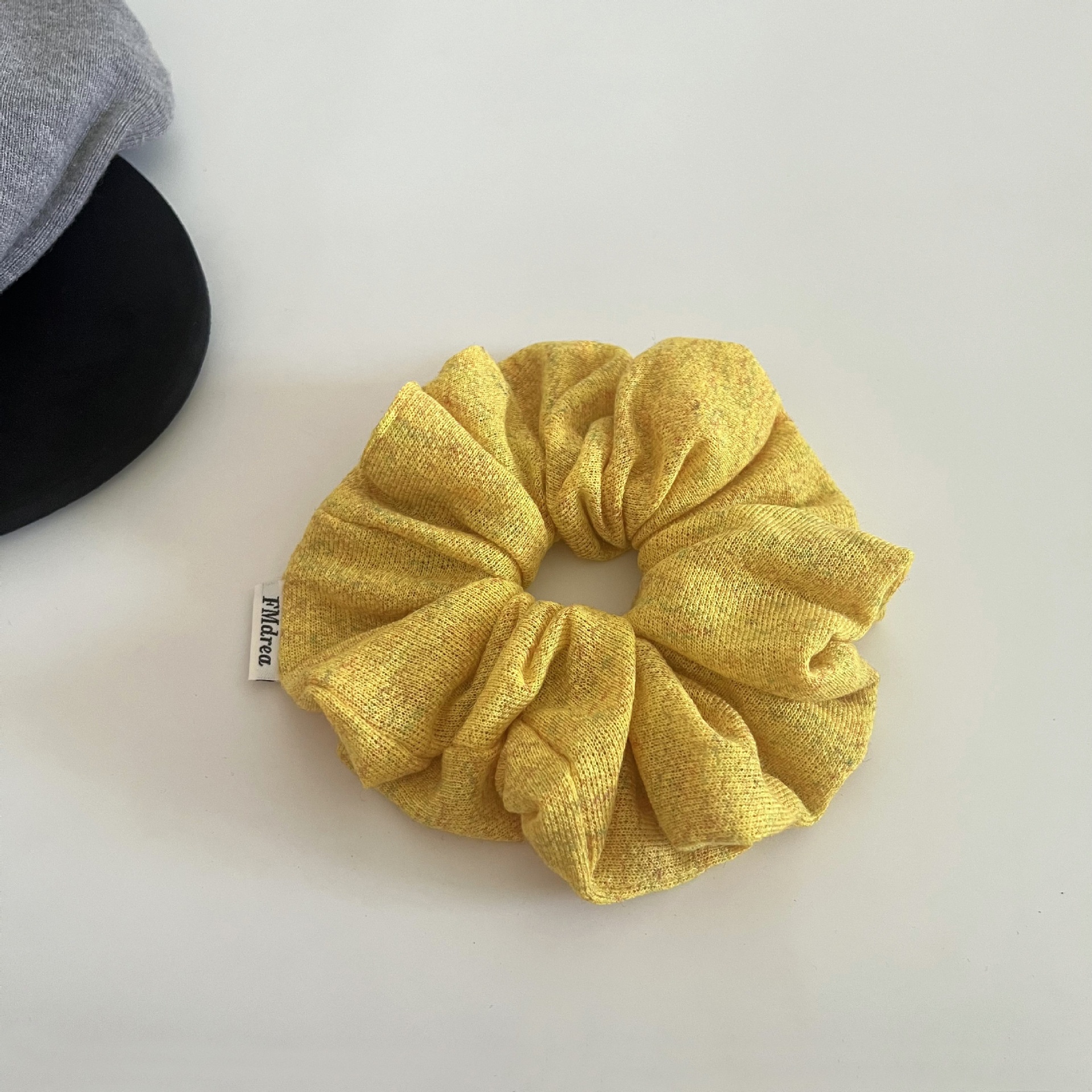 Women's Knitted Cloth Elastic Low Bun Hair Tie Simple Solid Spring Color