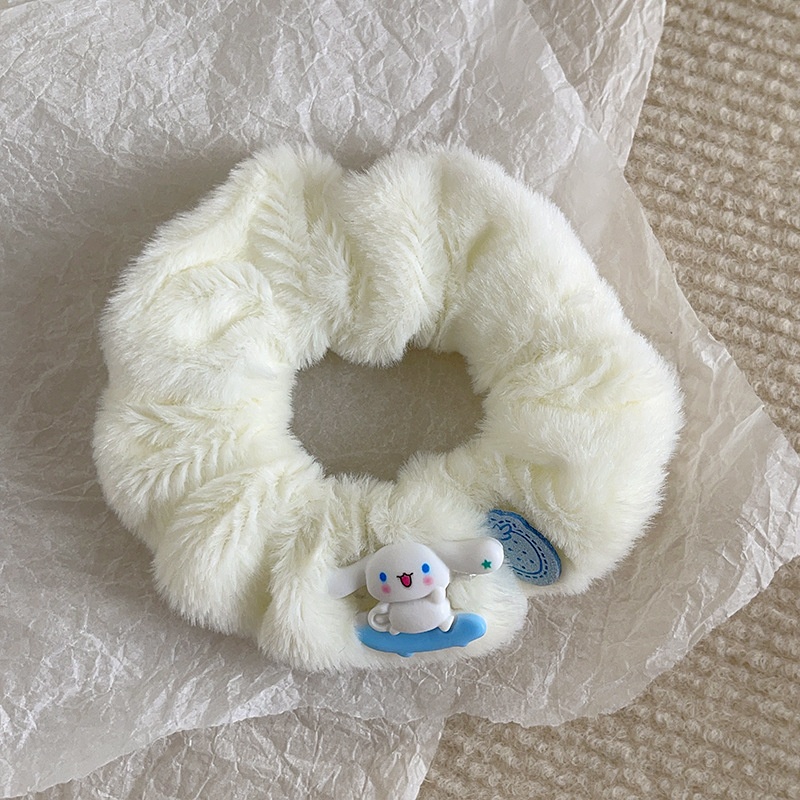 Women's Sweet Cloth Hair Tie for Holiday Street Solid Color Leopard