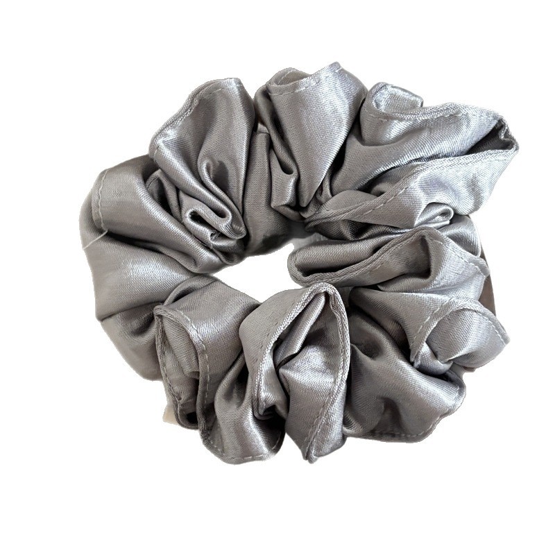Women's Daily Shiny Satin Pleated Scrunchies Hair Ties Solid Color