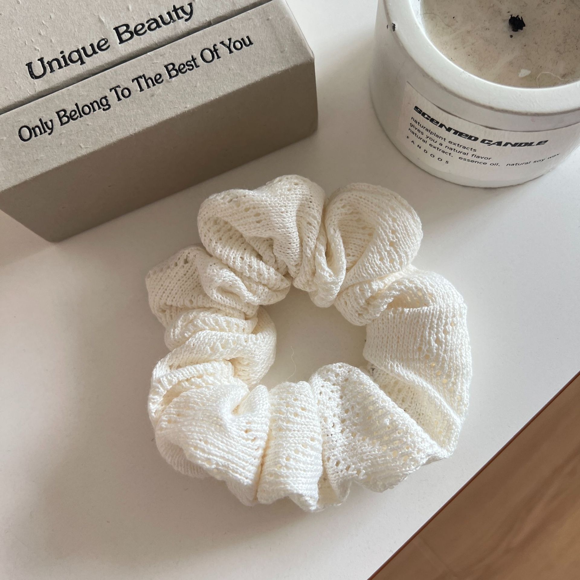 Women's All-Season Knitted Hollow Cloth Hairband Solid Color