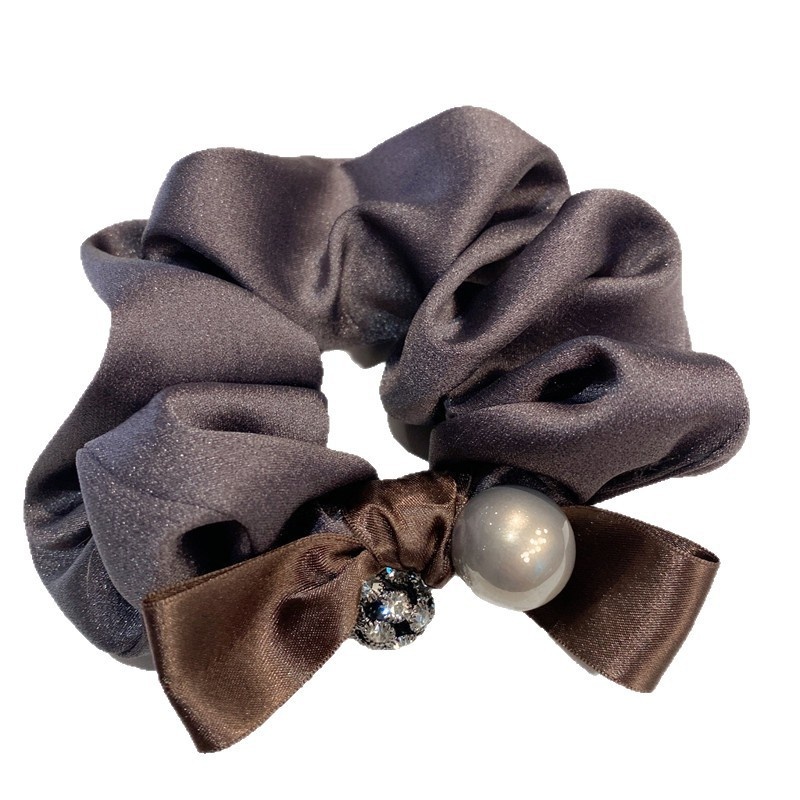 Women Vintage Crystal Headband Full Diamond Ball Fabric Bow Hair Tie