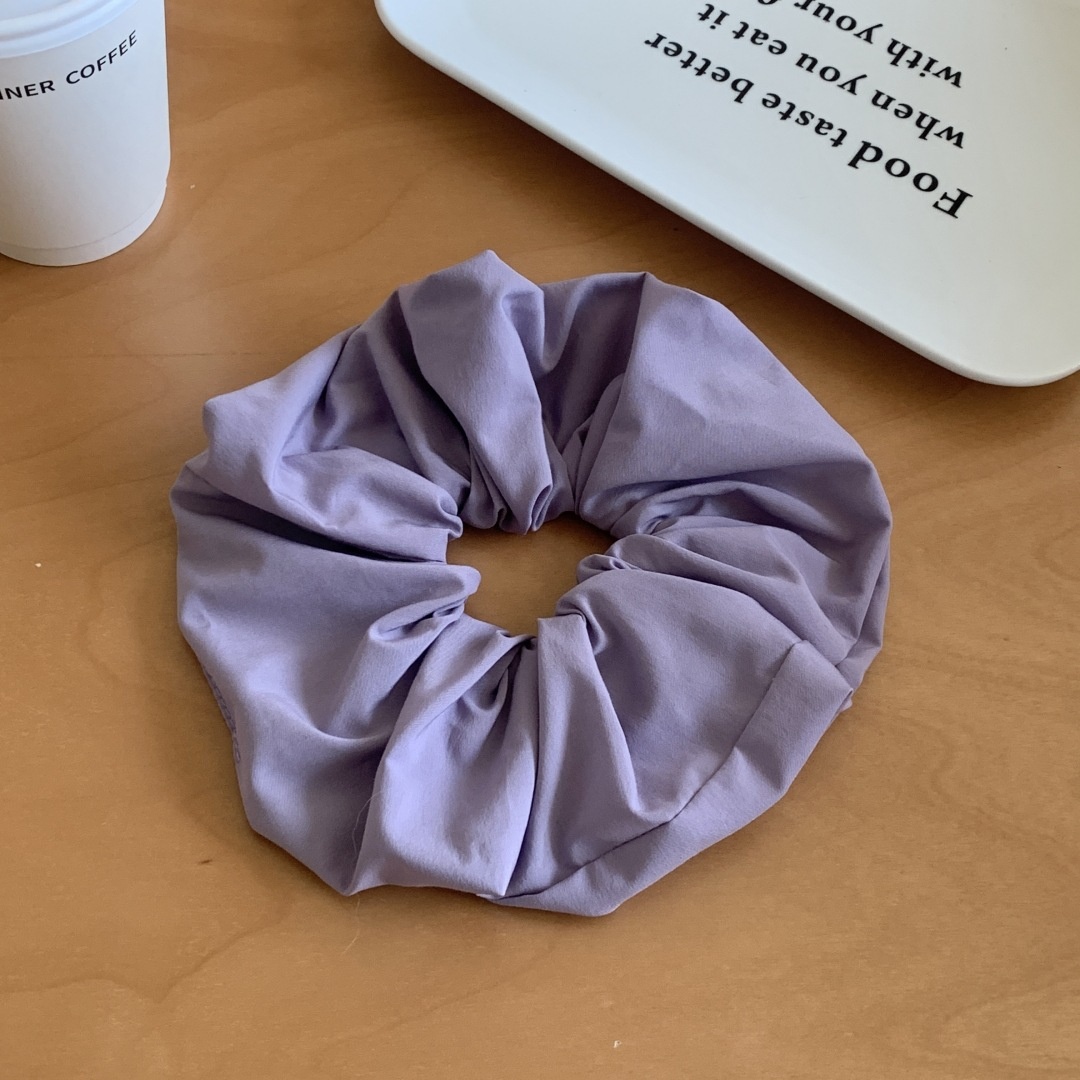 Women's Sweet Purple Plaid Cloth Hair Rope for Summer Bubble Braids