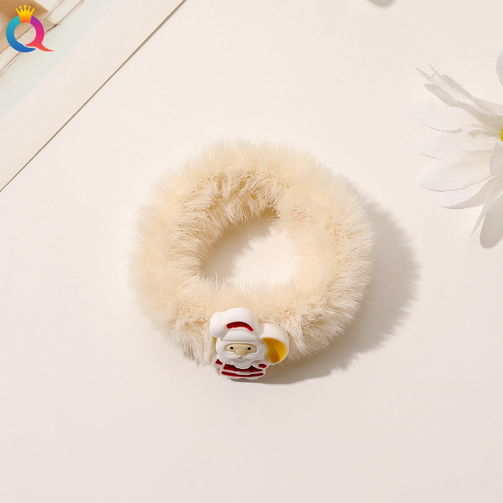 Women's Handmade Cloth Hair Tie Letter Pattern Fashion Christmas Accessory