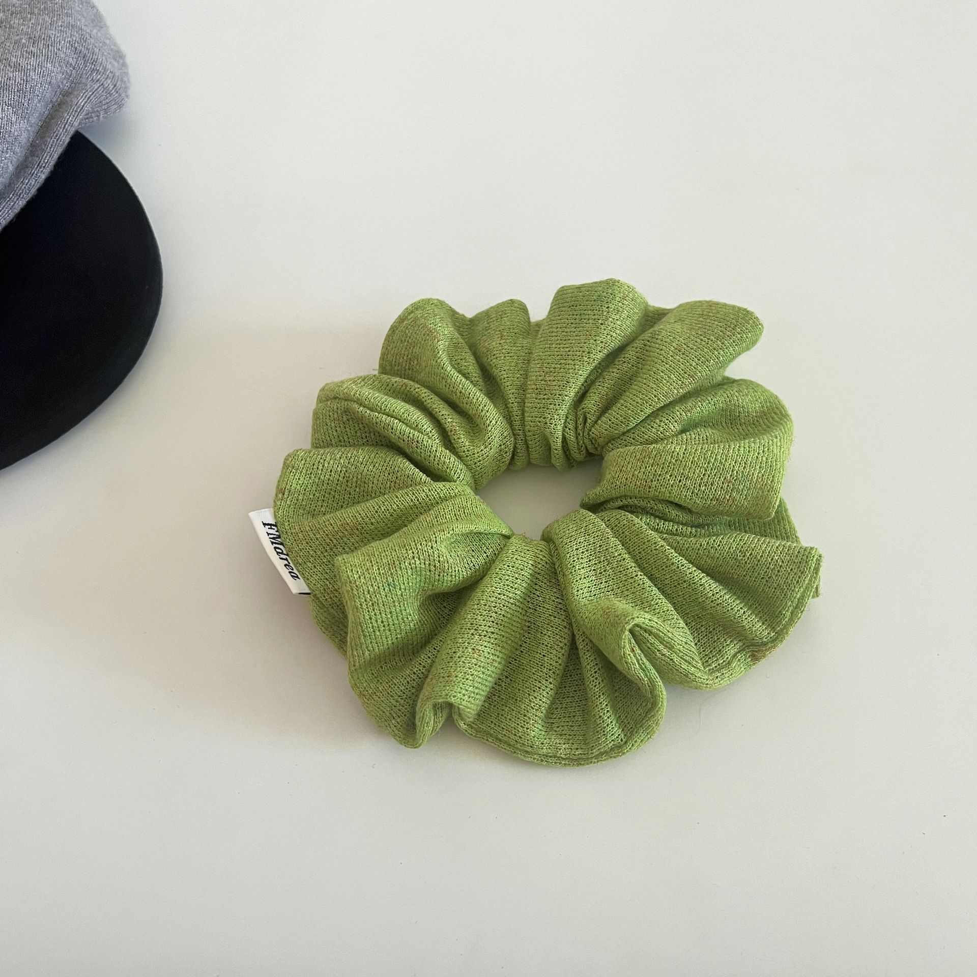 Women's Knitted Cloth Elastic Low Bun Hair Tie Simple Solid Spring Color