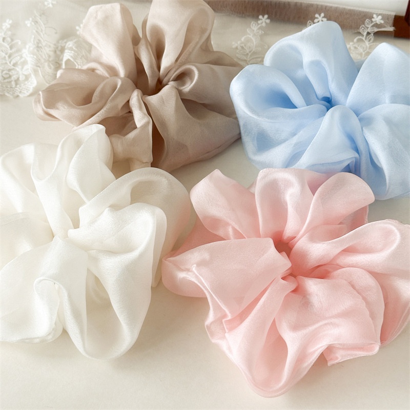 Women's Elegant Simple Gauze Holiday Casual Hair Tie Solid Color