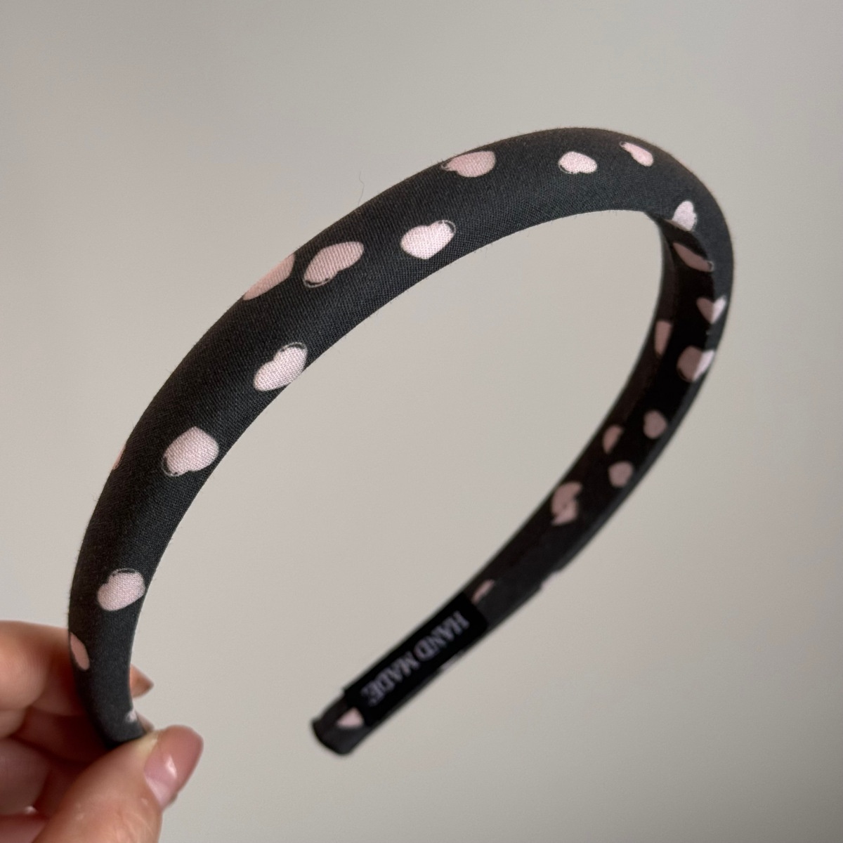 Women's Sweet Soft Cloth Spring Hair Tie Rubber Band Pink Heart Shape