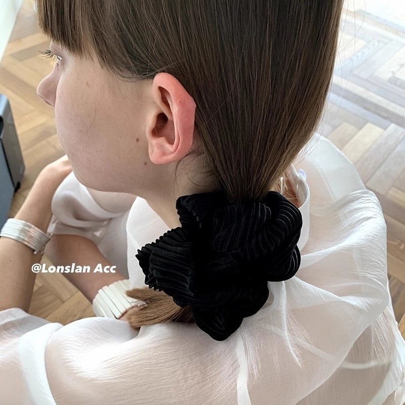 Plump High Elasticity Wrinkle Texture Scrunchie Hair Accessory Bun Hairstyle Design Polyester Fiber All-Season Universal For Women