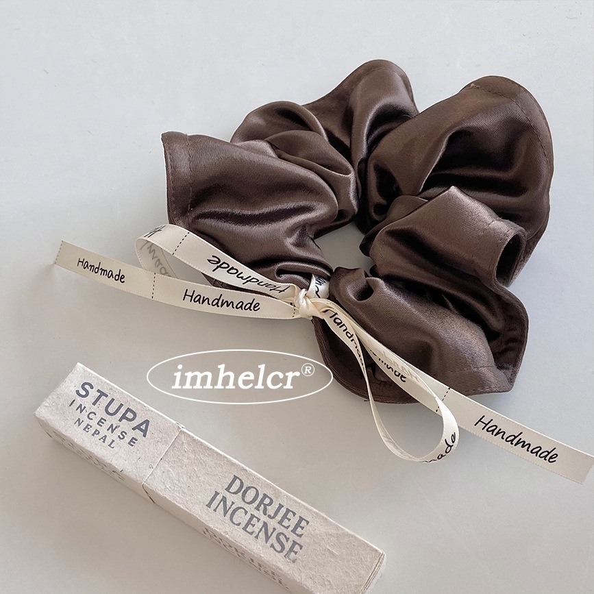 Women Satin Ribbon Bow Hairband Letter Pattern Hair Tie for Spring
