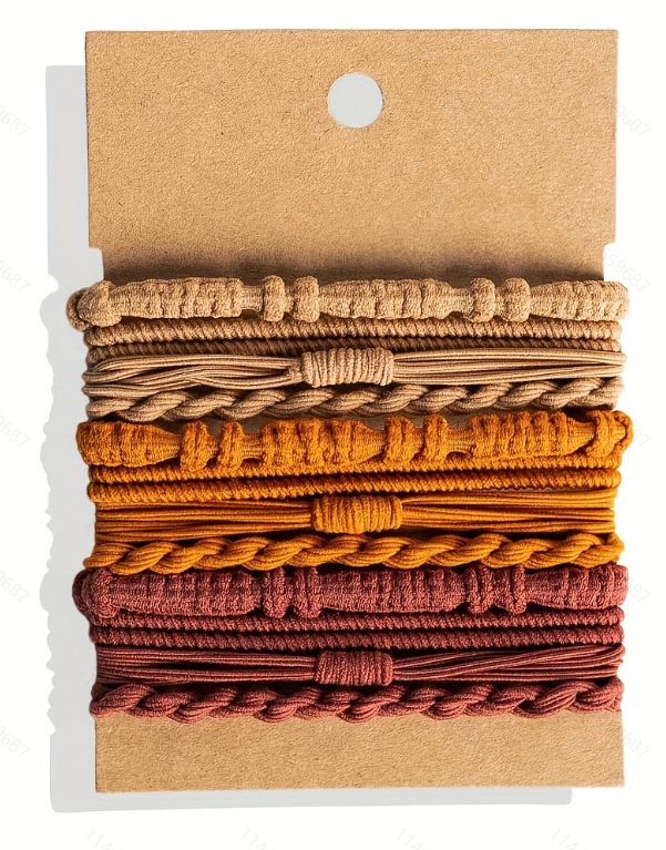 Women Girls Elastic Nylon Bamboo Knot Hair Ties Bohemian Floral Print