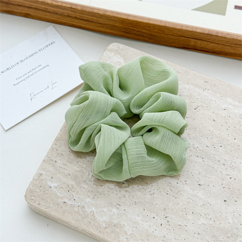 Women's Spring Polyester Hair Tie Simple Rubber Band Solid Blue