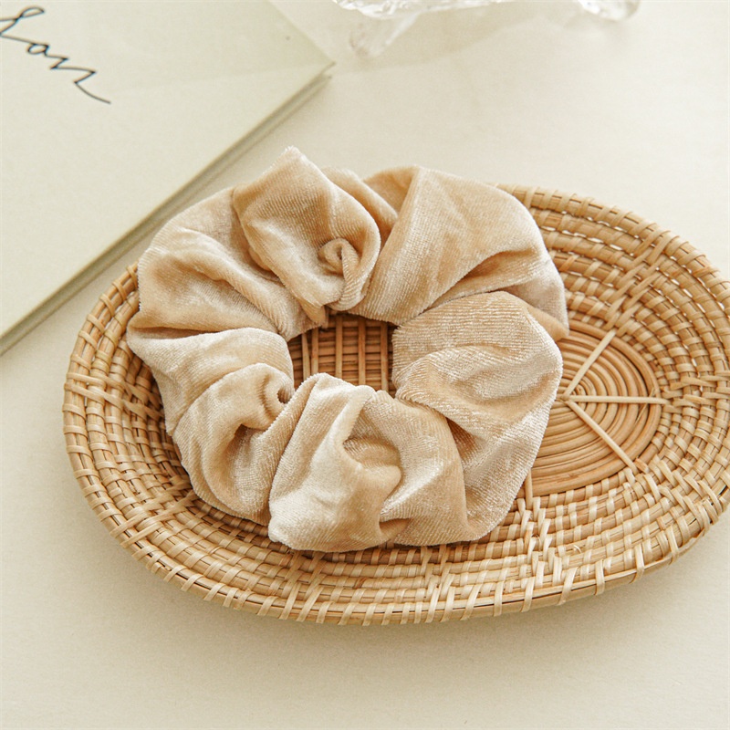 Women's Velvet Hair Scrunchie Elegant Retro Autumn Winter Elastic Tie