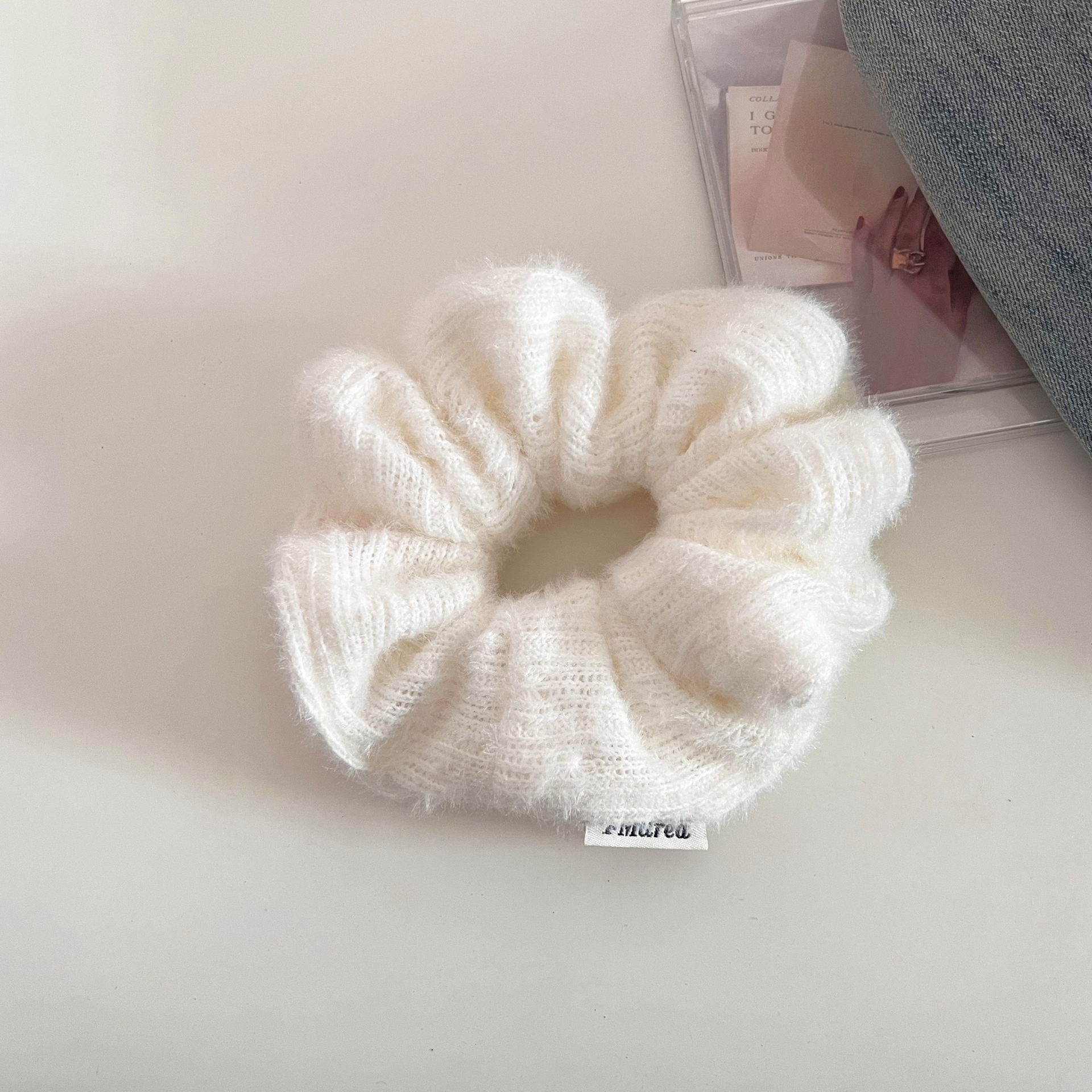 Women's Winter Knitted Wool Hair Ties Sweet Elastic Solid Colorful