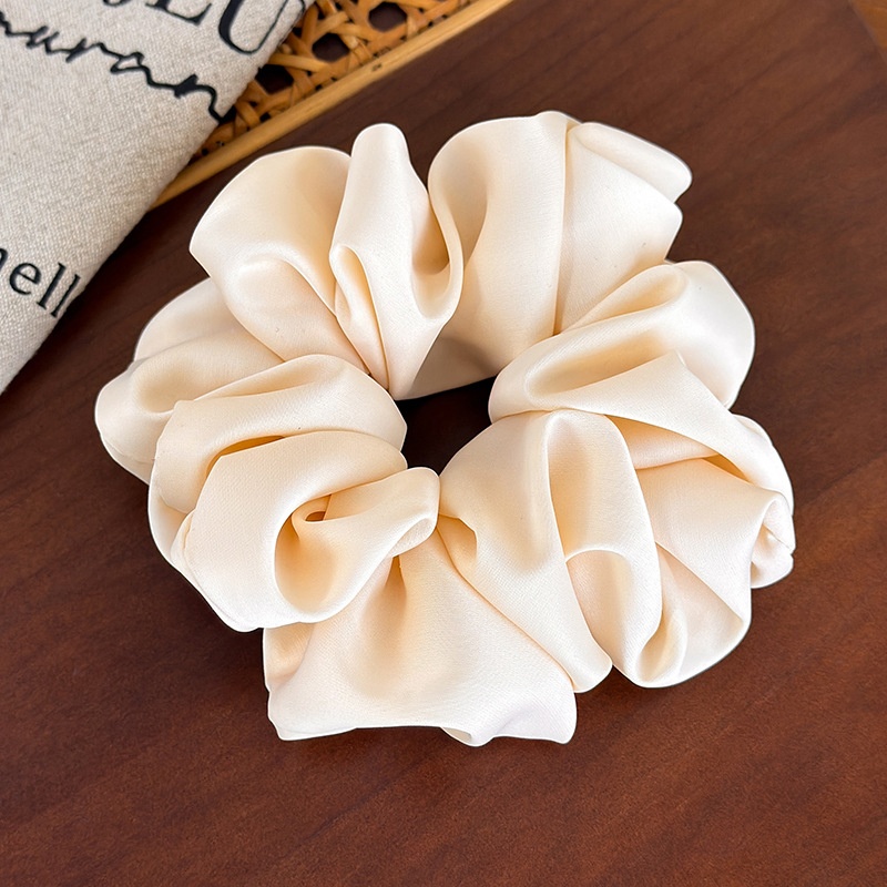 Women's Romantic Cloth Hair Scrunchie For All Seasons Solid Color