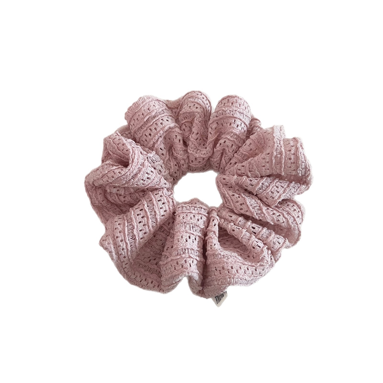 Women's Summer Fairy Lace Hollow Ball Hair Tie Solid Light Blue Pink