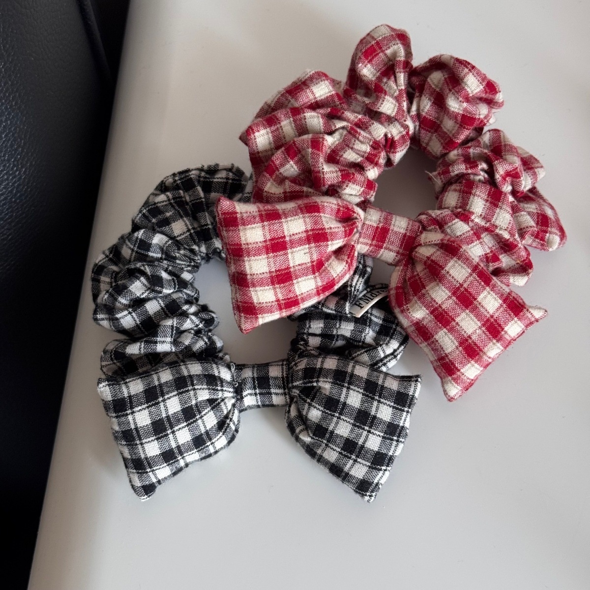 Women's Daily Cotton Bowknot High Elasticity Hair Tie Scrunchie Plaid