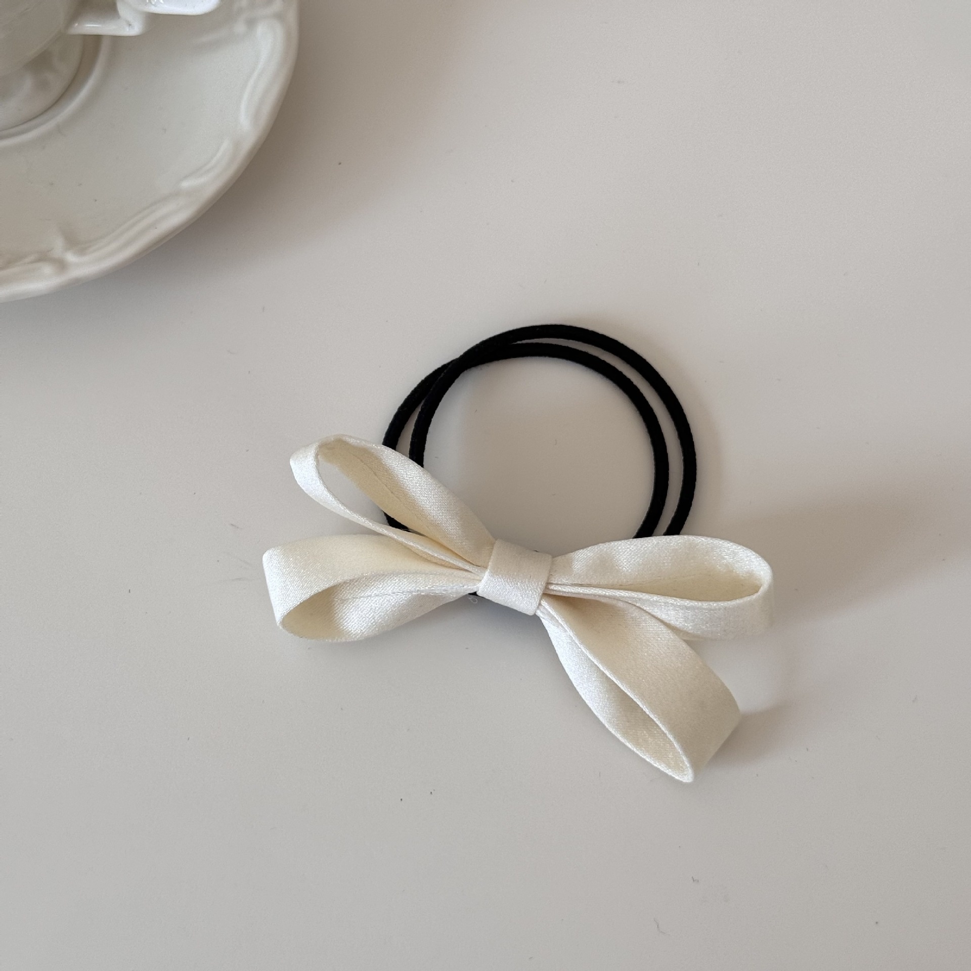 Women's Comfortable Soft Polyester Everyday Bow Knot Hair Tie Pink