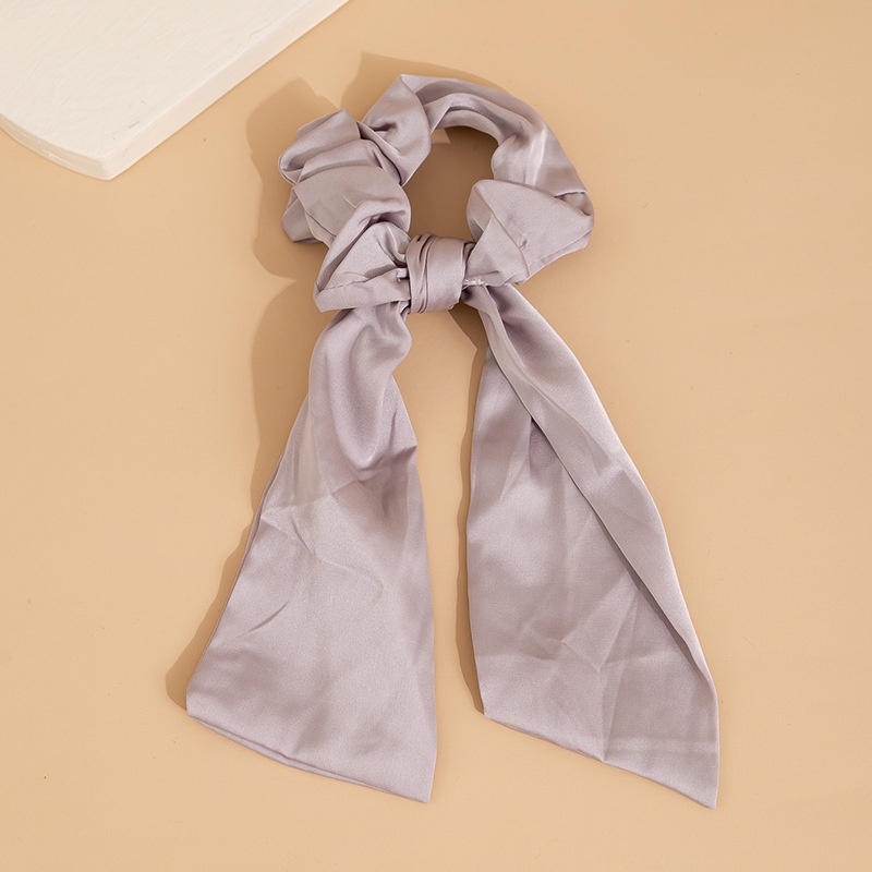 Women's Satin Bow Scrunchie Ribbon Daily Ponytail Holder Multicolor