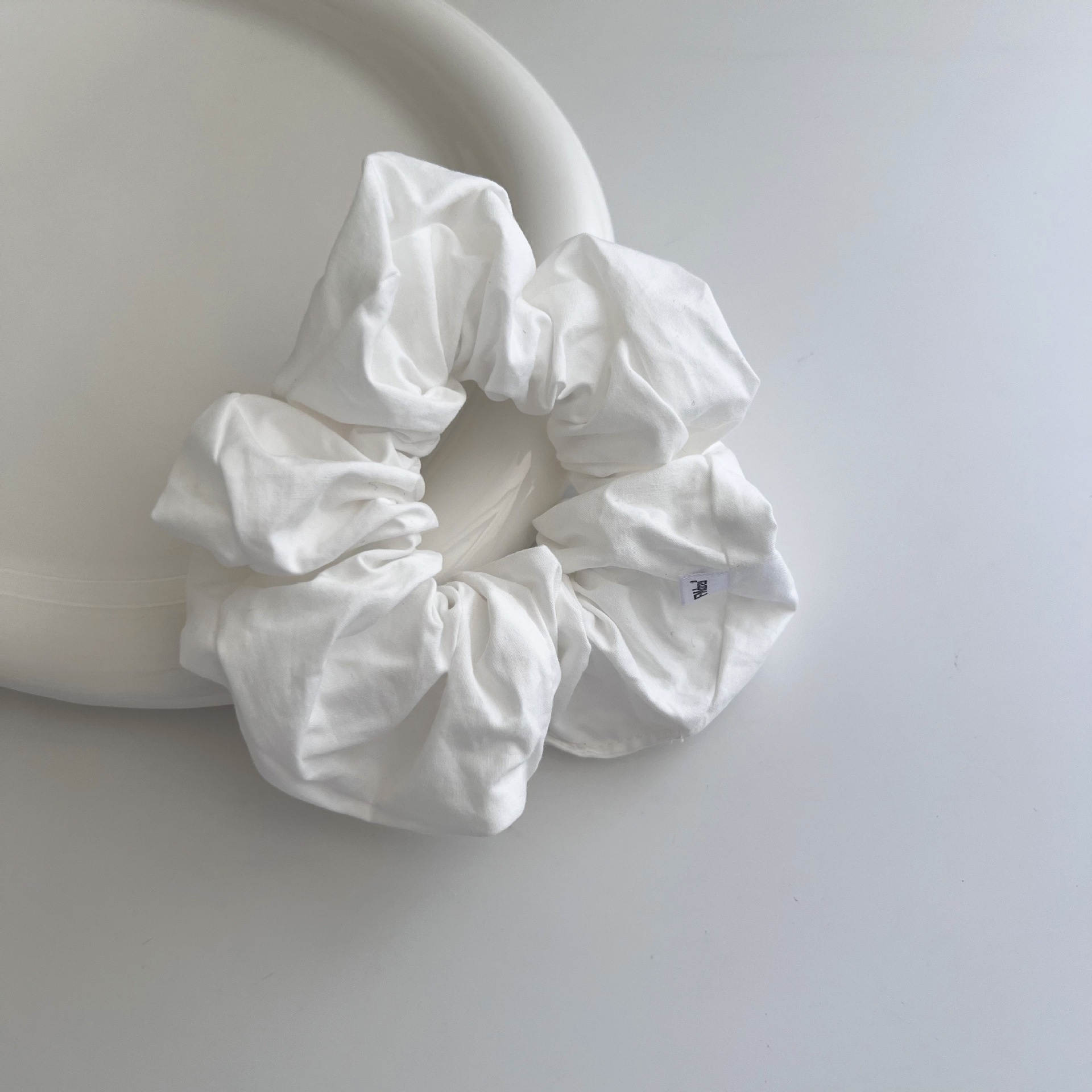 Women's Elegant Cloth Scrunchie Ponytail Holder Solid Colorful