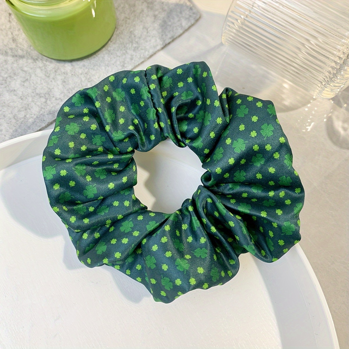 Women's Daily Festival Simple Cloth Hair Tie Shamrock Pattern
