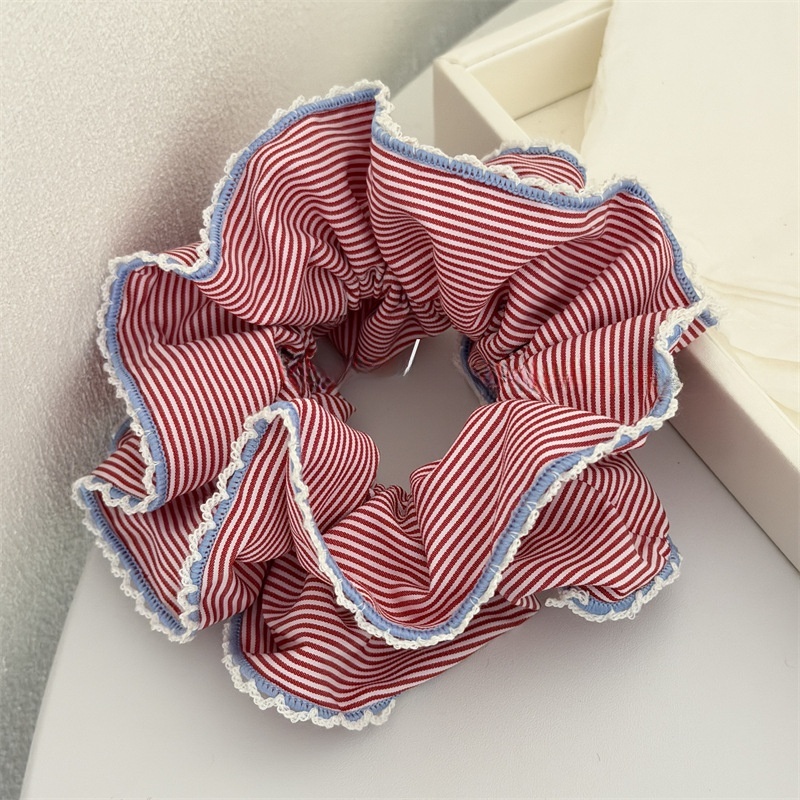 Women's Spring Cloth Hair Tie Everyday Scrunchie Colorful Stripe