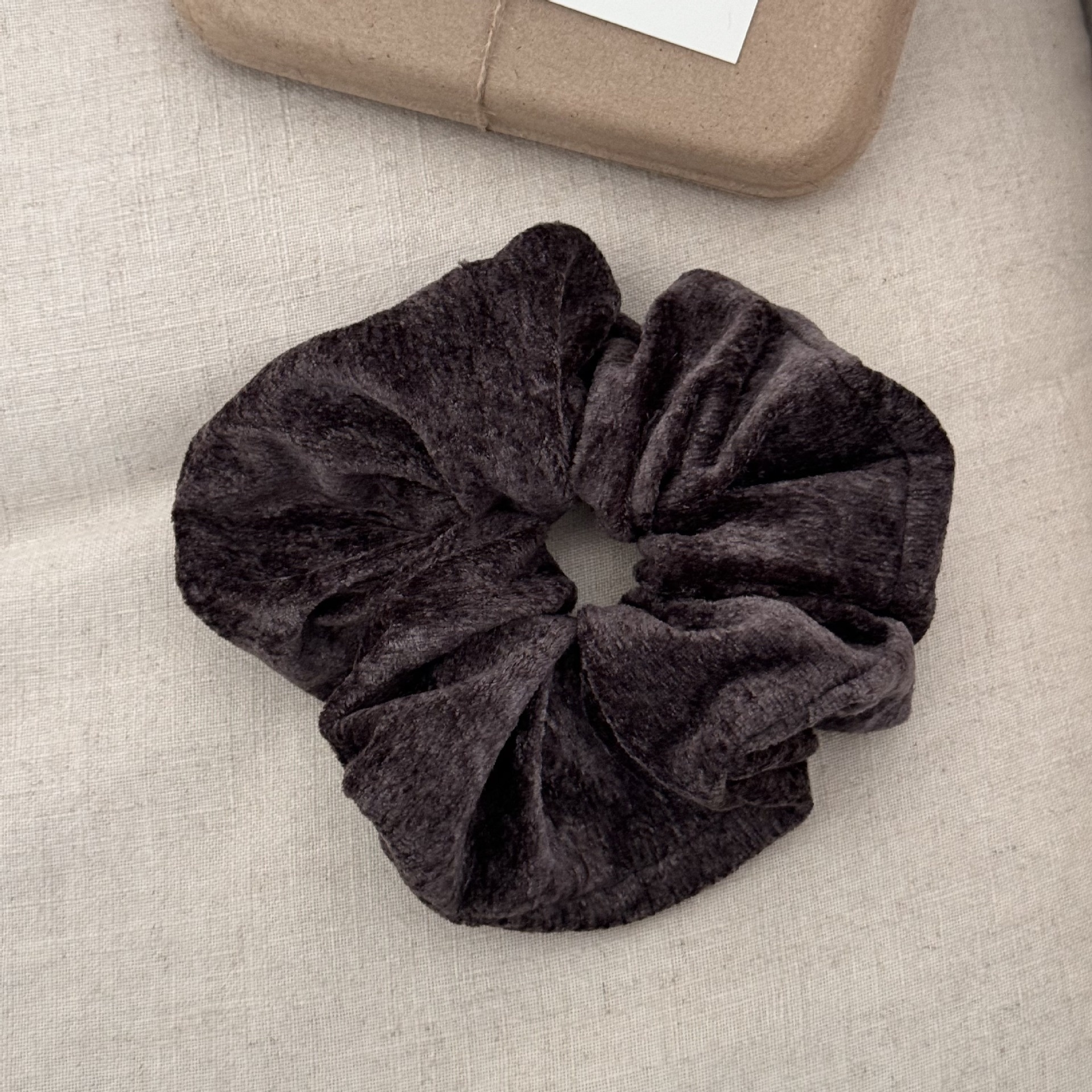 Women's Winter Velvet Hair Tie High Elastic Bun Scrunchie Solid Color