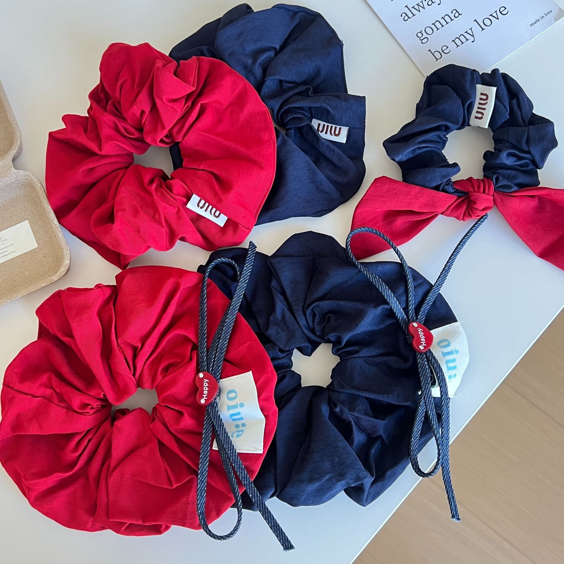 Women's Daily Commute Bowknot Cloth Hair Band Navy Blue Solid Color