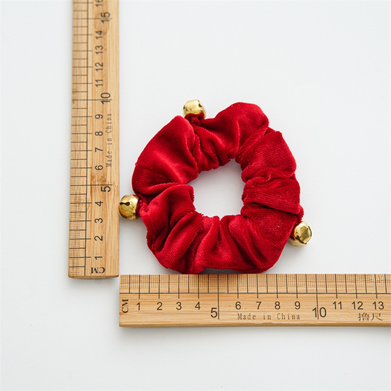 Women's Winter Flannel Christmas Handmade Hair Scrunchie Solid Color