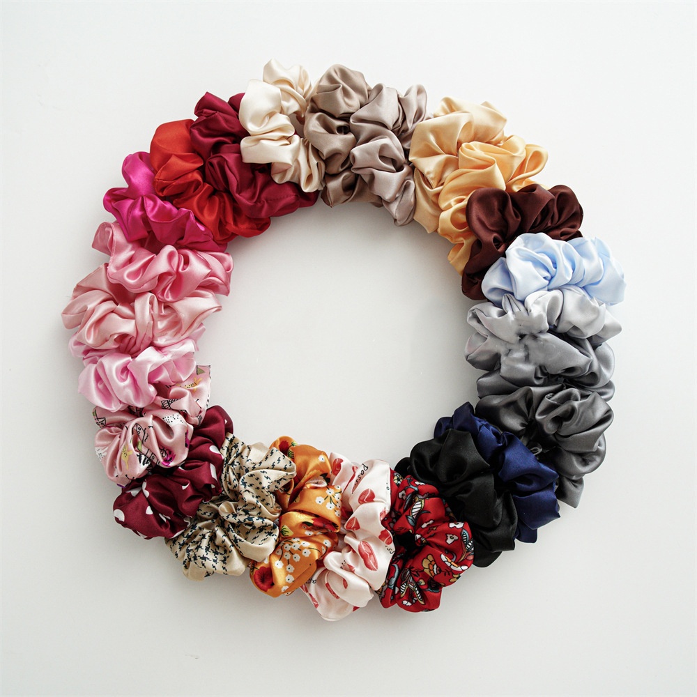 Women's Simple Handmade Cloth Hair Tie Spring Daily Solid Color