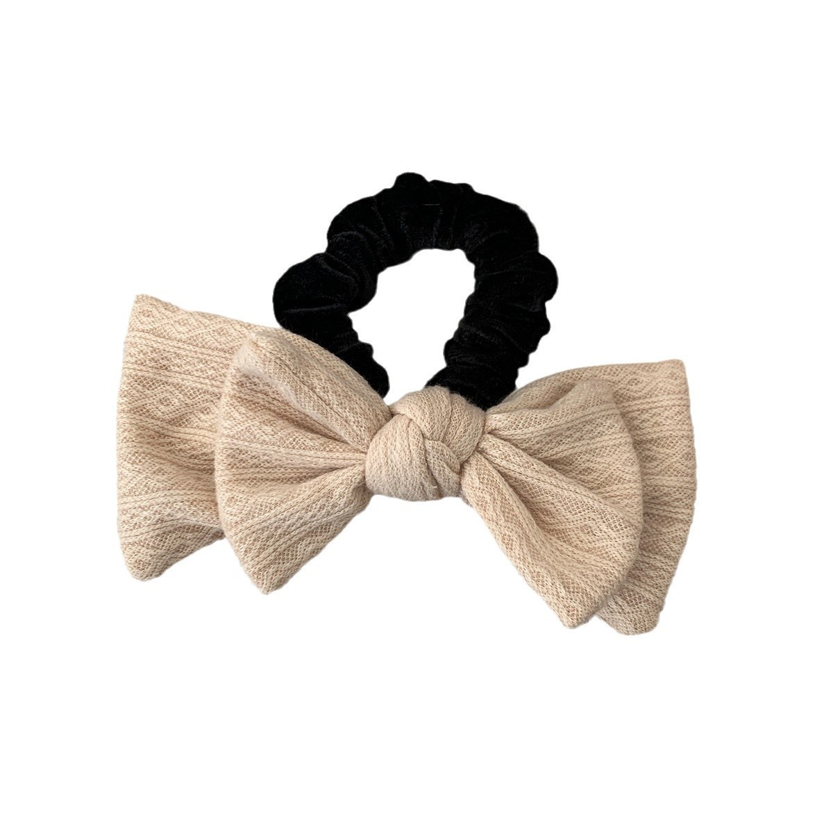 Women's Retro Knitted Bow Hair Claws & Ties Autumn Winter Beige Red Accessories