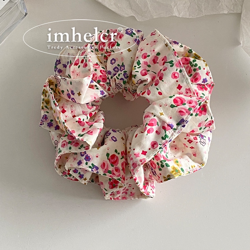 Women's Spring Summer Cloth Hair Tie Colorful Pastoral Ditsy Floral