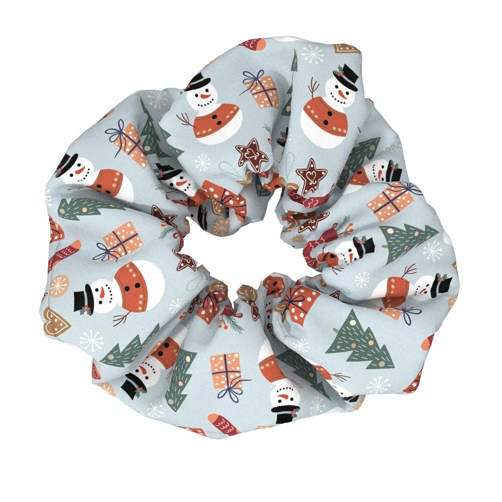 Women's Large Bow Hair Ties Festive Christmas Tree Pattern Cloth Headwear