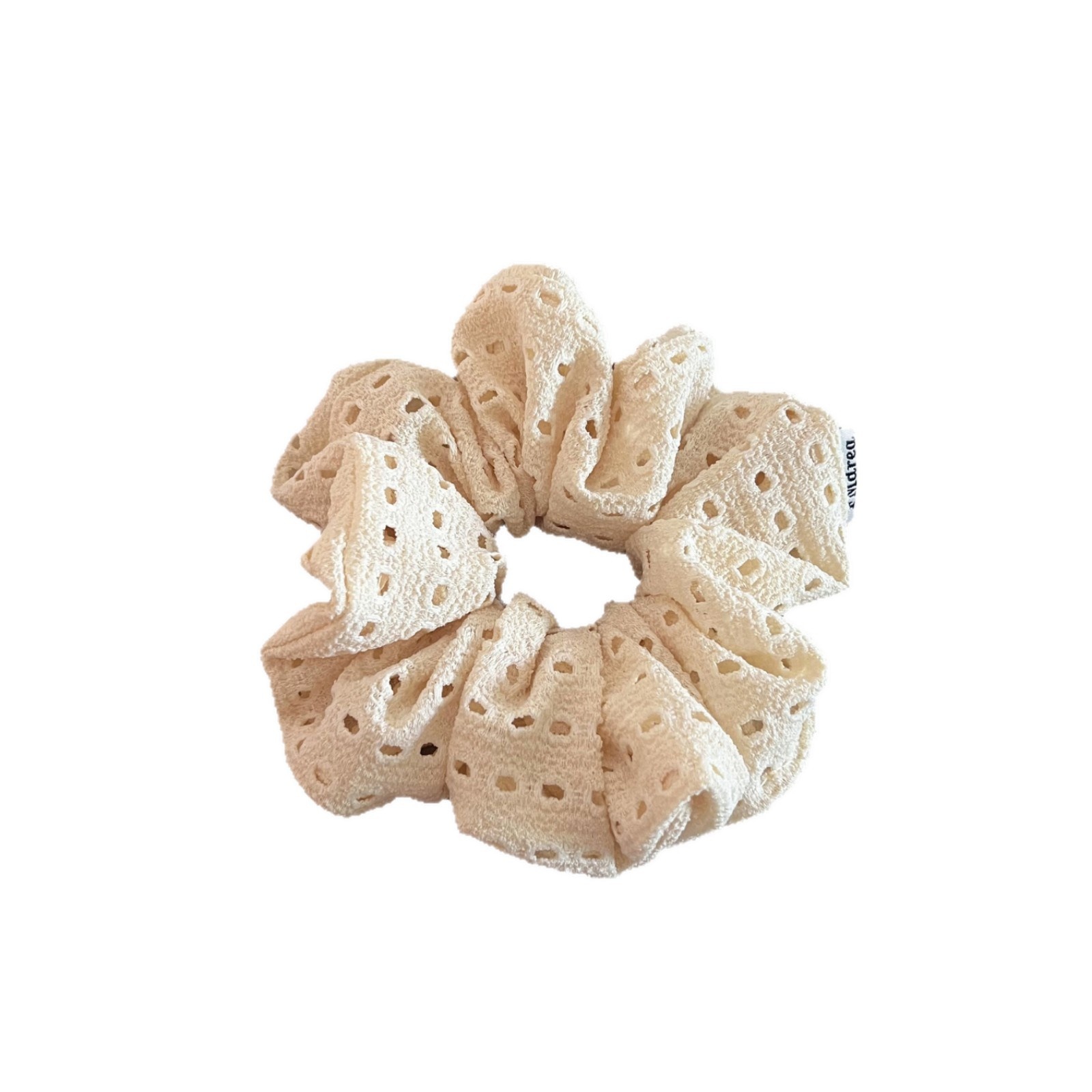 Women's Sweet Hollow Lace Low Bun Hair Tie Solid White Yellow