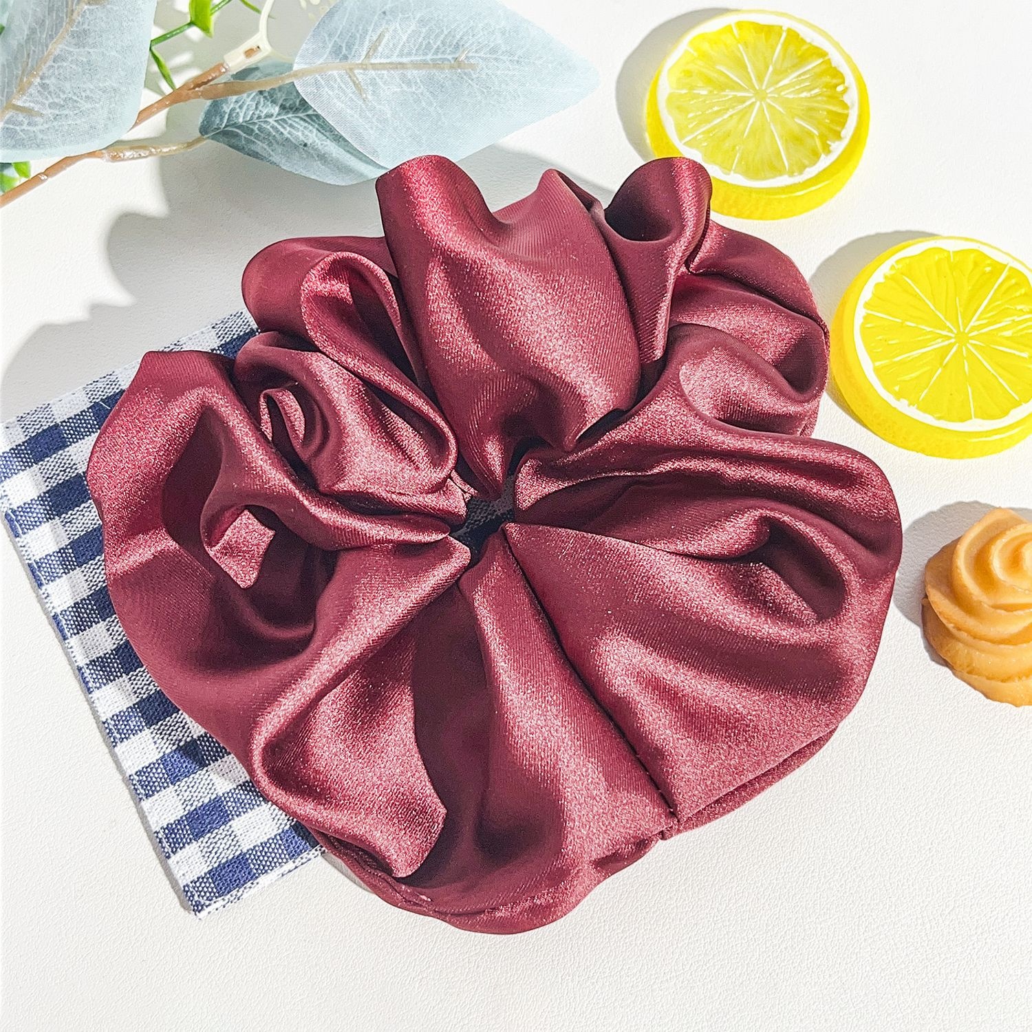Women's Sweet All Season Cloth Hair Tie Scrunchie Solid Color