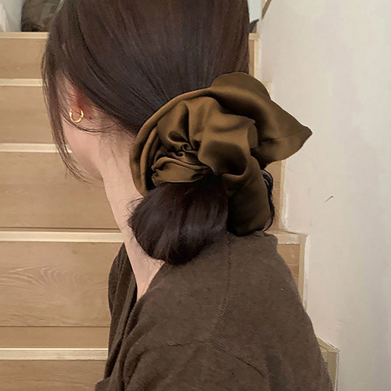Women's Cute Handmade Cloth Hair Tie For Daily Wear Solid Color