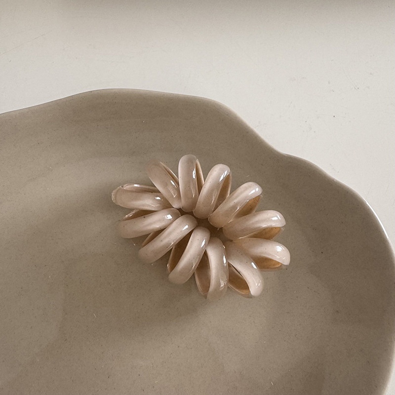 Women's Handmade Spiral Phone Line Hair Tie Colorful Fresh Soda