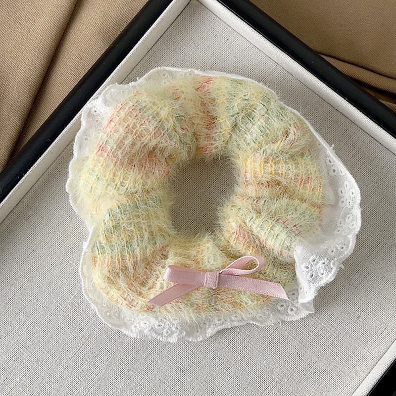 Women's Sweet Cloth Hair Tie for Holiday Street Solid Color Leopard